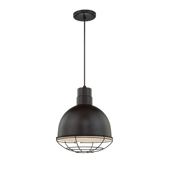 Millennium Lighting R Series 12 in. Wide 1-Light Satin Black Pendant ...