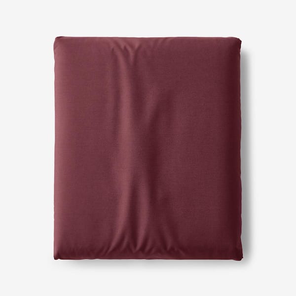 Company Cotton Plum Cotton Percale Queen Fitted Sheet
