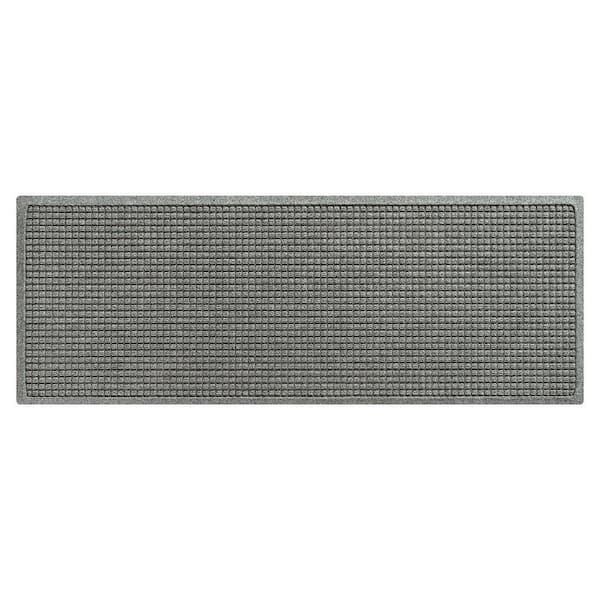 Waterhog Squares 22 in. x 60 in. PET Polyester Indoor Outdoor Door Mat Medium Gray