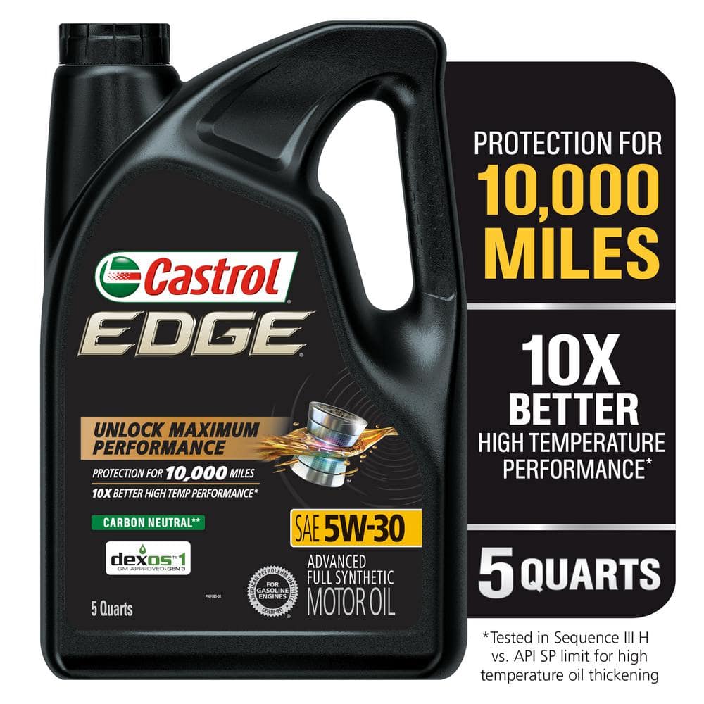  Castrol GTX High Mileage 10W-40 Synthetic Blend Motor Oil, 5  Quarts : Automotive