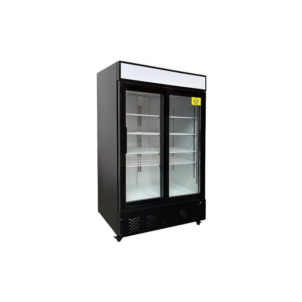 48 in. 34 cu. ft. Commercial Merchandiser Refrigerator SC-1076FDX SLIDE Black