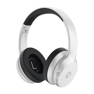 The Fitness Pearl White Bluetooth Noise-Canceling Over The Ear Headphones with Microphone