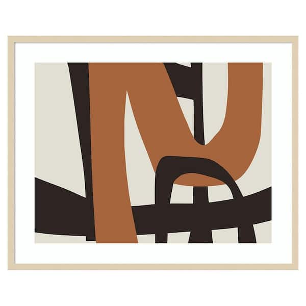 Amanti Art Calming Neutrals I by Irena Orlov 1 Piece Framed Giclee Abstract Art Print 33 in. x 41 in.