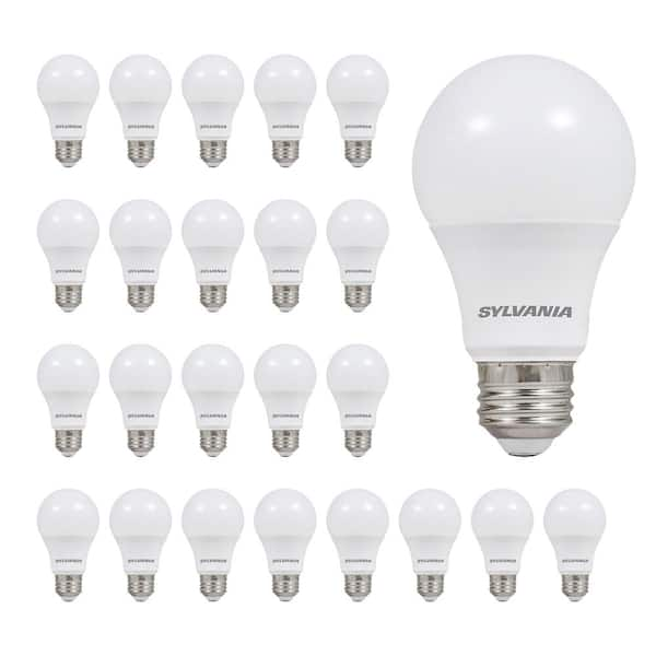 Dollar Zwaaien genetisch Sylvania 8.5 Watt (60 Watt Equivalent) A19 LED Light Bulb in 2700K Soft  White Color Temperature (24-Pack) 74765 - The Home Depot