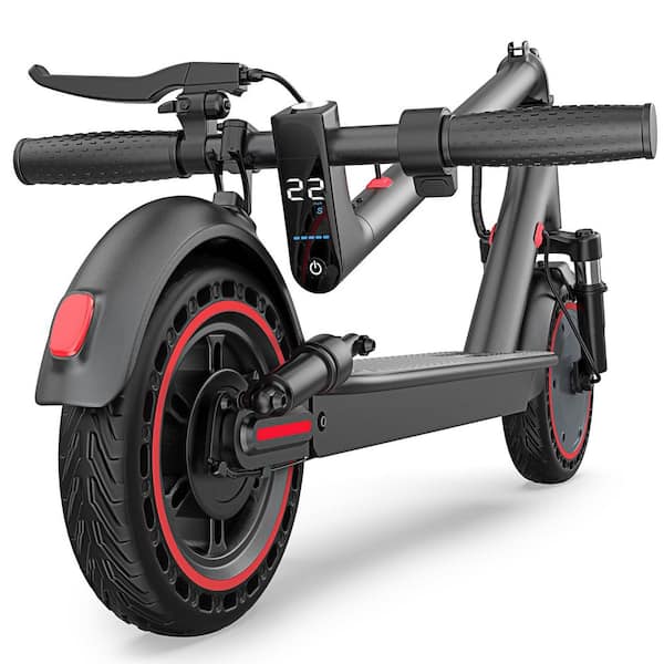 2-Wheel Electric Scooter, Dual Suspension and Solid Tire, 500W Brushless Hub Motor, Portable and Lightweight