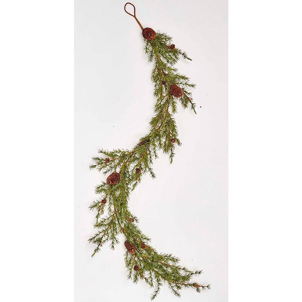 5.6 ft. Pine and Cone Garland