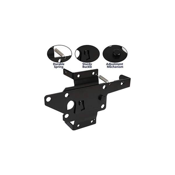 Heavy Duty Automatic Gravity Gate Latch - Self-Locking, Steel, Black, For Wood/Vinyl Fences, Pools, Yards