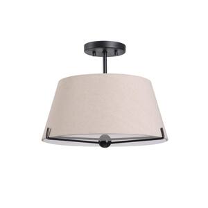 Rochelle 10 in. 3-Light Oil Rubbed Bronze Semi-Flush Mount