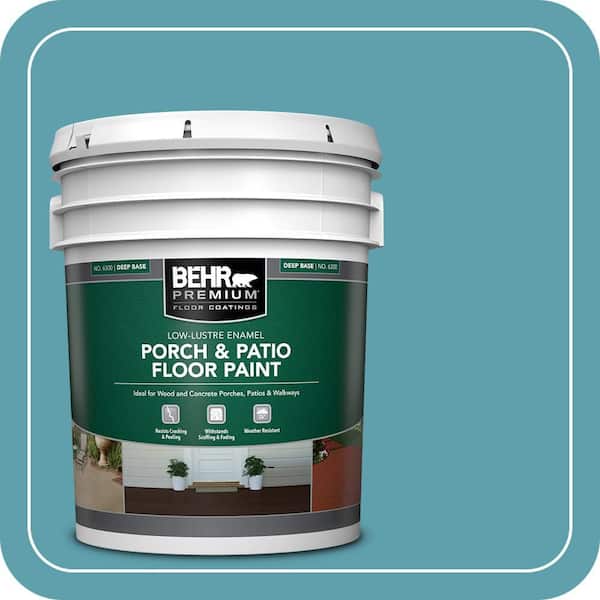 5 gal. #BIC-53 Turquoise Low-Lustre Enamel Interior/Exterior Porch and Patio Floor Paint