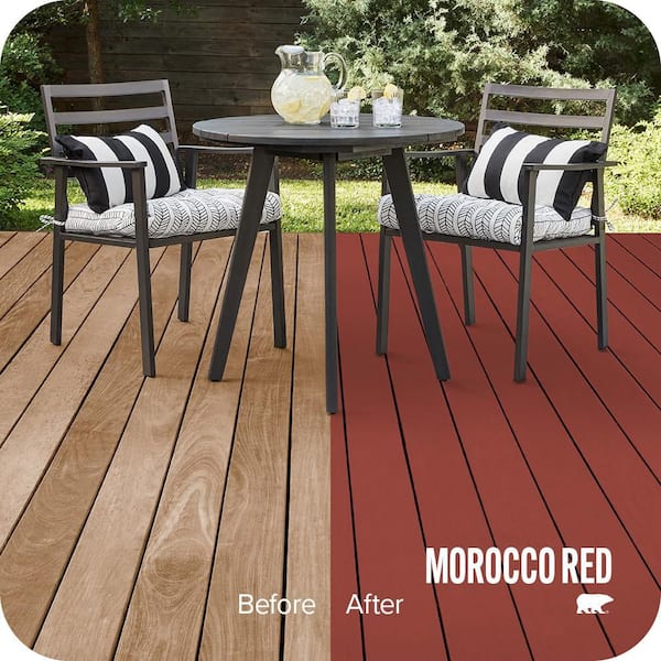 1 qt. #PPU2-17 Morocco Red Solid Color Waterproofing Exterior Wood Stain and Sealer
