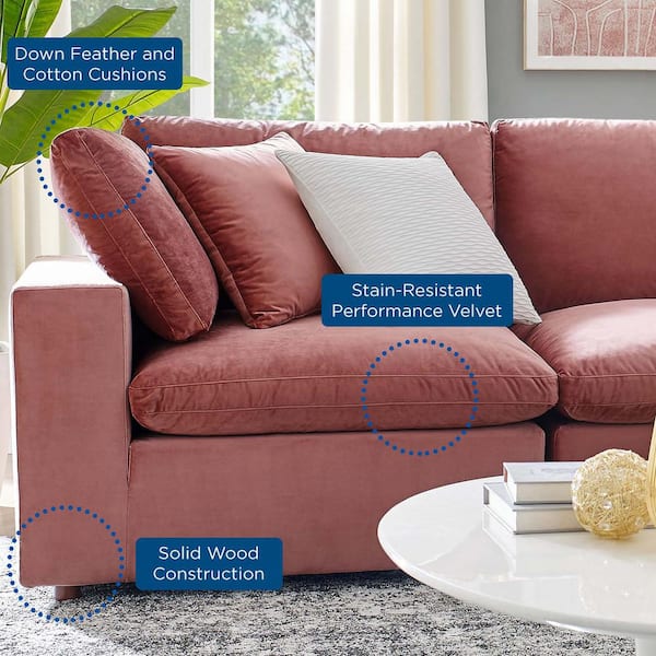 Overstuffed deals velvet sectional