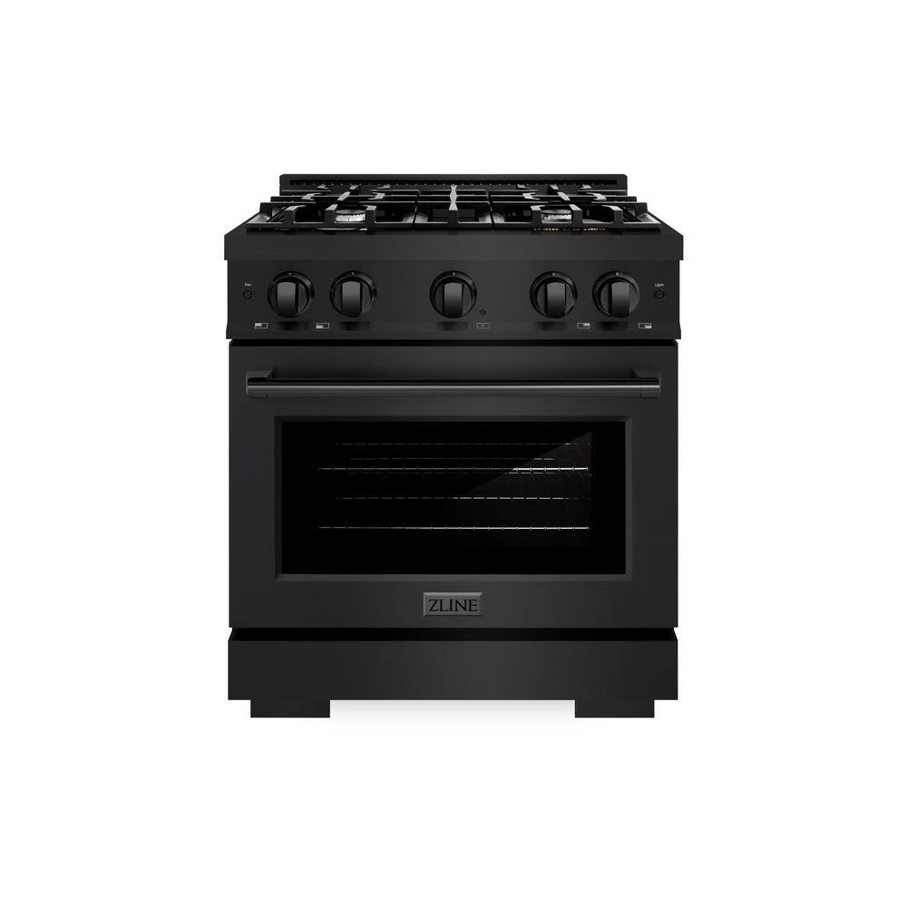 Select 30 in. 4-Burner Dual Fuel Range with Convection Oven in Black Stainless Steel price history on PriceWatchPro