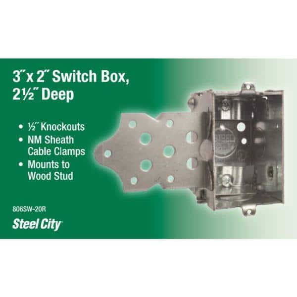 1-Gang 12.5 cu. in. Electrical Device Box (806SW-20R)