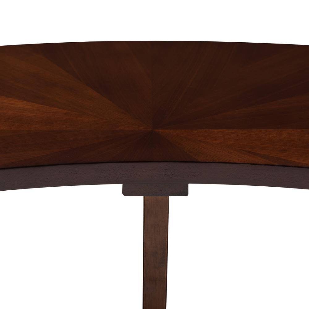 Berlin Mid-Century Walnut Curved Dining Bench with Angled Legs
