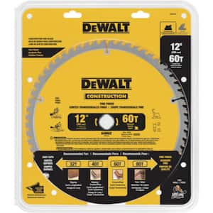 20 Series 12 in. 60T Fine Finish Saw Blade