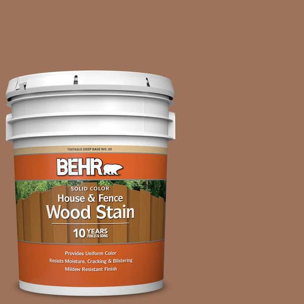 BEHR 5 gal. #SC-152 Red Cedar Solid Color House and Fence Exterior Wood Stain