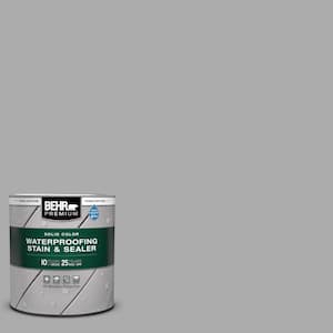 1 qt. #N520-3 Flannel Gray Solid Color Waterproofing Exterior Wood Stain and Sealer