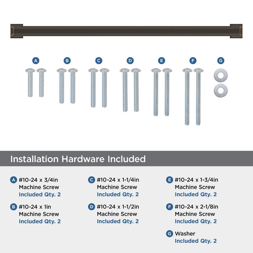 Amerock 18-inch Oil Rubbed Bronze Appliance Pull with Mounting Hardware