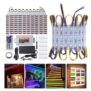 200PCS LED Storefront Lights 100 ft. 0.96-Watt Integrated LED RGB Color Changing Shop Lights Remote Control( 1 Pack )