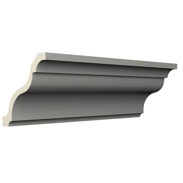 Ekena Millwork Abraham 3.125 in. D x 4.5 in. W x 96 in. L Polyurethane Crown Moulding