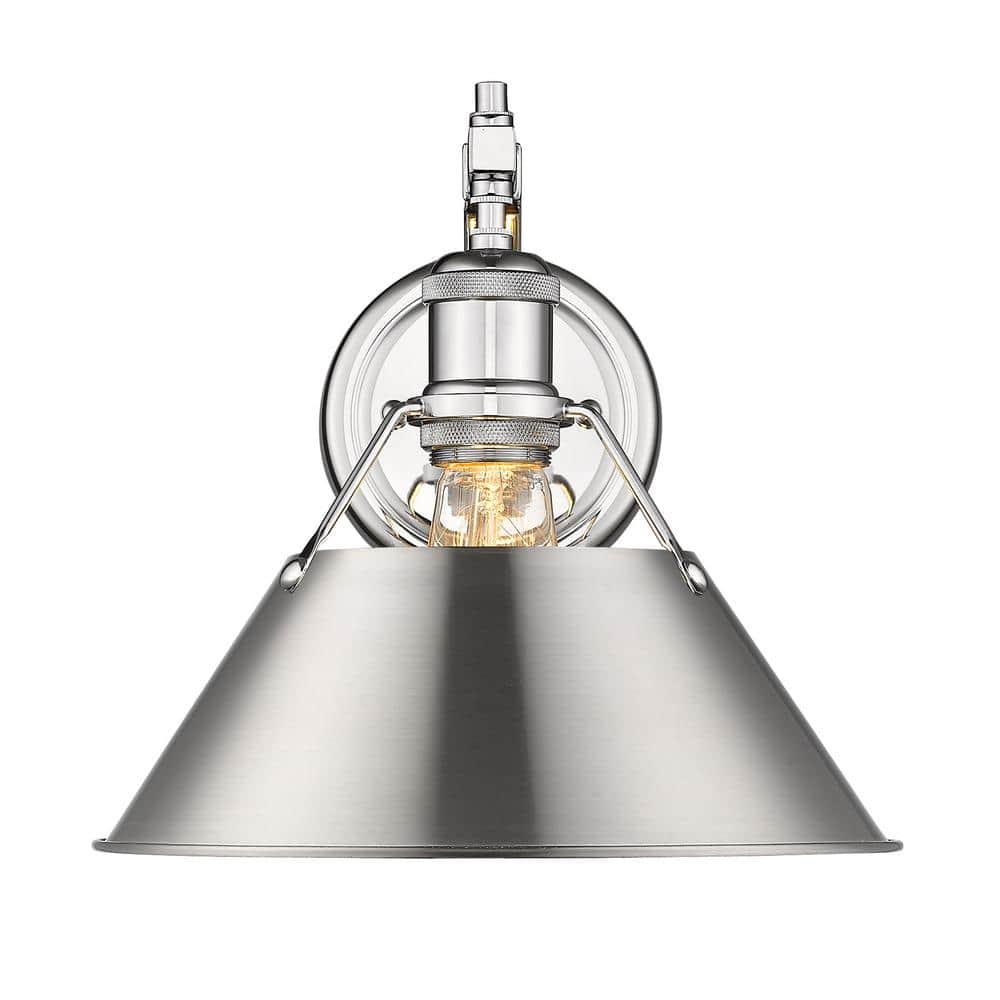 Orwell CH 1-Light Wall Sconce in Chrome with Pewter Shade price history on PriceWatchPro
