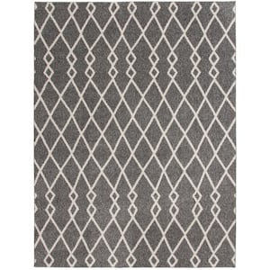 Sydney Gray/White 8 ft. x 10 ft. Area Rug