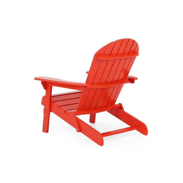Unbranded Outdoor Red Acacia Wood Adirondack Chair (Set of 1)