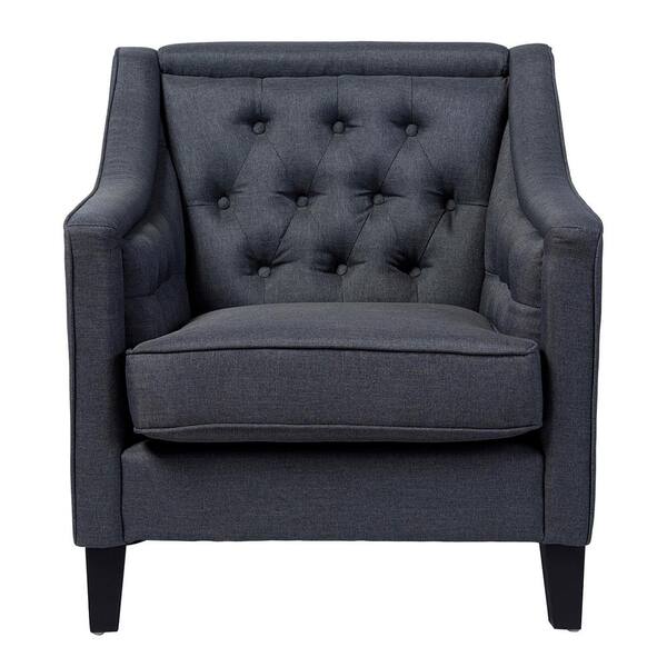 Baxton Studio Vienna Contemporary Gray Fabric Upholstered Accent Chair