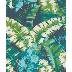 Pisang Navy Palm Leaf Wallpaper