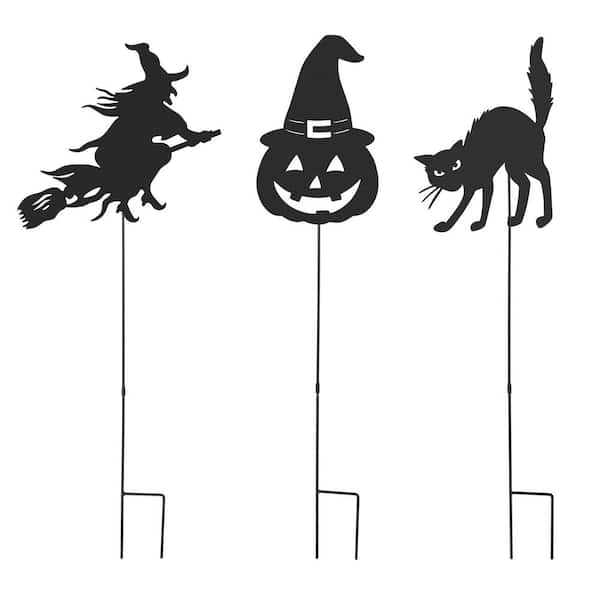 Halloween Silhouette Decoration Collection for Office Home Table  Centerpiece Witch Pot