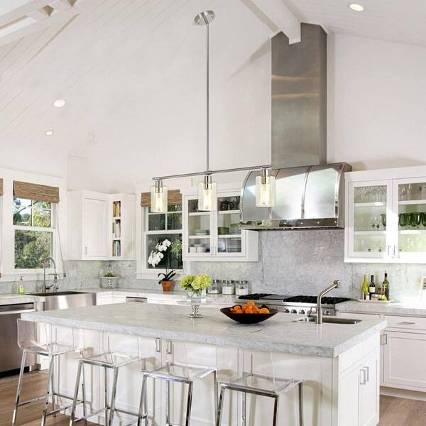 chrome kitchen island pendants