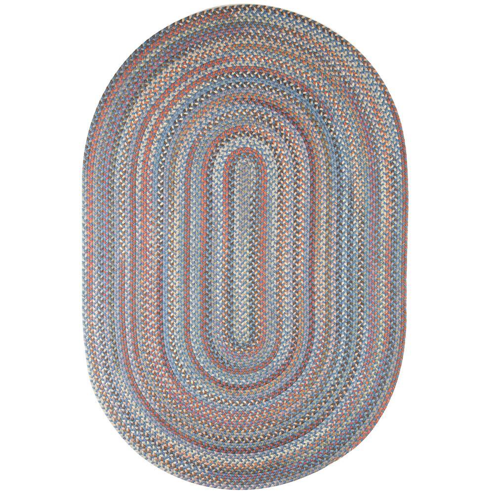 Greenwich Bluestone Multi 3 ft. x 5 ft. Oval Indoor Braided Area Rug price history on PriceWatchPro