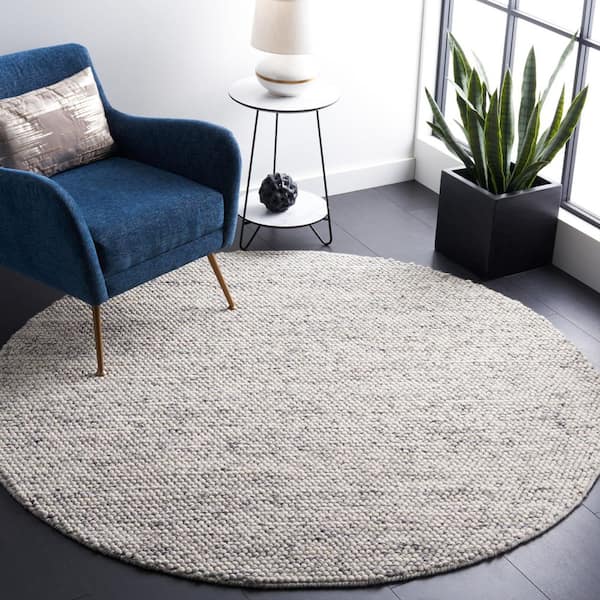 Natura Light Gray/Ivory 8 ft. x 8 ft. Gradient Round Area Rug