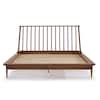 Walker Edison Furniture Company Spindle Back Solid Wood Queen Bed in Caramel HDQSPINCA