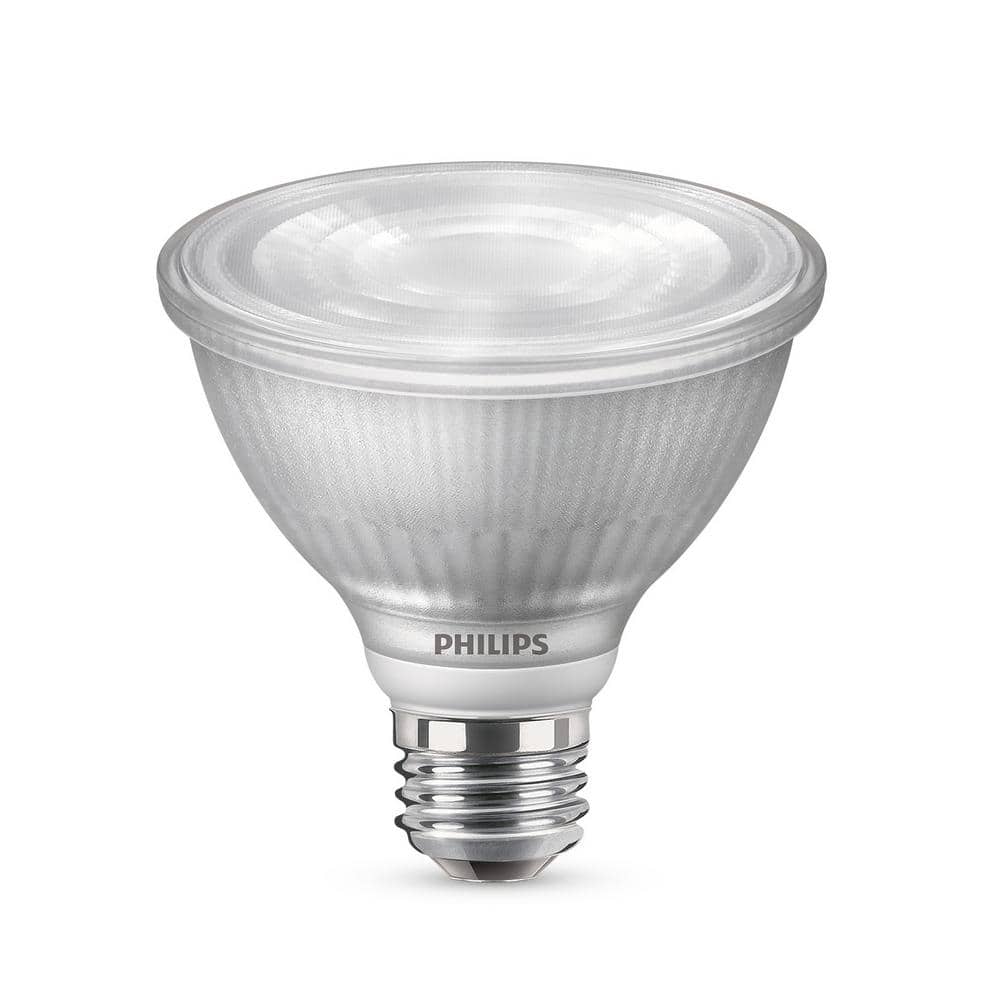 Syndicate Krympe Udover Philips 75-Watt Equivalent PAR30S Dimmable LED Flood Light Bulb with Warm  Glow Dimming Effect Bright White (3000K) 556670 - The Home Depot