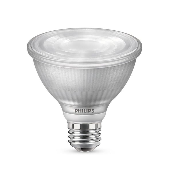 dynastie Volharding Ga trouwen Philips 75-Watt Equivalent PAR30S Dimmable LED Flood Light Bulb with Warm  Glow Dimming Effect Bright White (3000K) 556670 - The Home Depot
