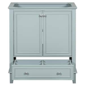 30 in. W x 17.8 in. D x 33.82 in. H Bath Vanity Cabinet without Top with Doors and Drawer in Green