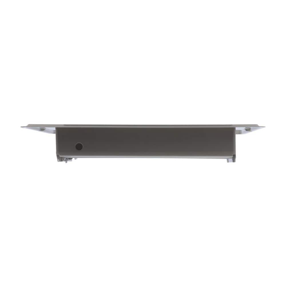 Brown Steel Floor Register with Louvered Design, 4x8 Inch