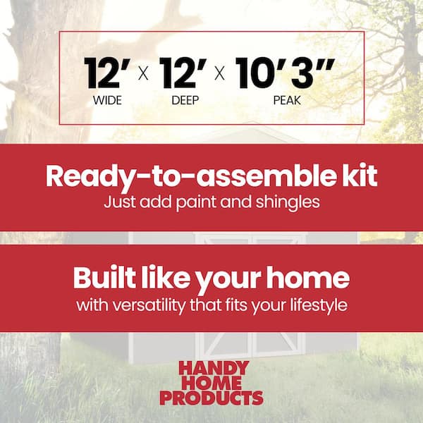Do-it Yourself Hudson 12 ft. x 12 ft. Outdoor Wood Storage Shed with Smartside and Floor system Included (144 sq. ft.)