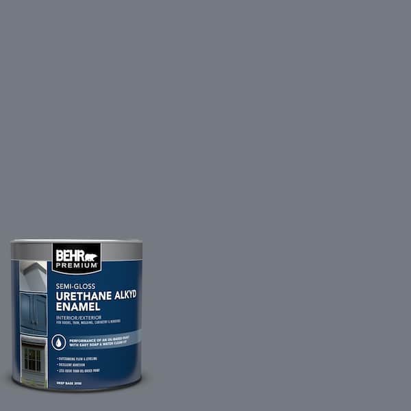 BEHR PREMIUM 1 qt. #N510-5 Liquid Mercury color Semi-Gloss Enamel Urethane Alkyd Interior/Exterior Paint