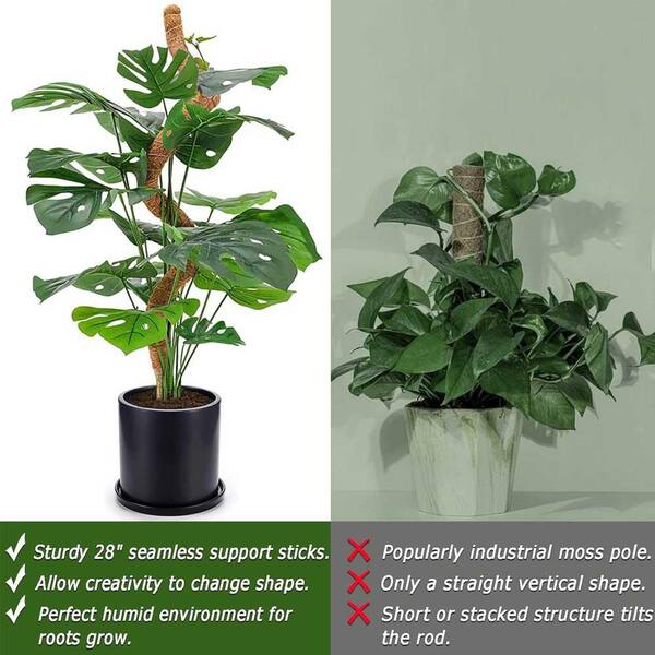 28 in. Bendable Moss Pole for Climbing Plants, 2-Pack OGSA11054