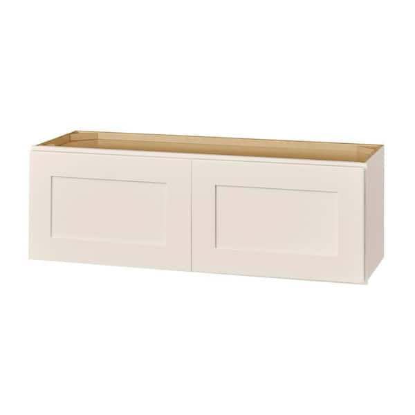 Avondale 36 in. W x 12 in. D x 12 in. H Ready to Assemble Plywood Shaker Wall Bridge Kitchen Cabinet in Antique White