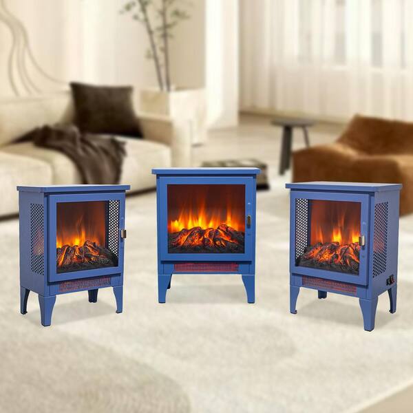 Runesay 23 in. 1400-Watt Aqua Blue 5000 BTU Freestanding Electric