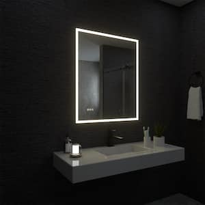 30 in. W x 36 in. H Rectangular Frameless LED Wall Bathroom Vanity Mirror