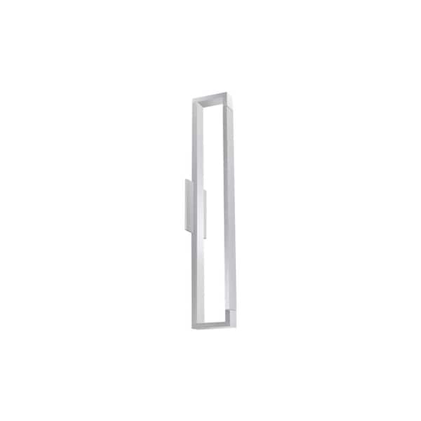 KUZCO Swivel 24 in. 1-Light 26-Watt Brushed Nickel Integrated LED Wall Sconce