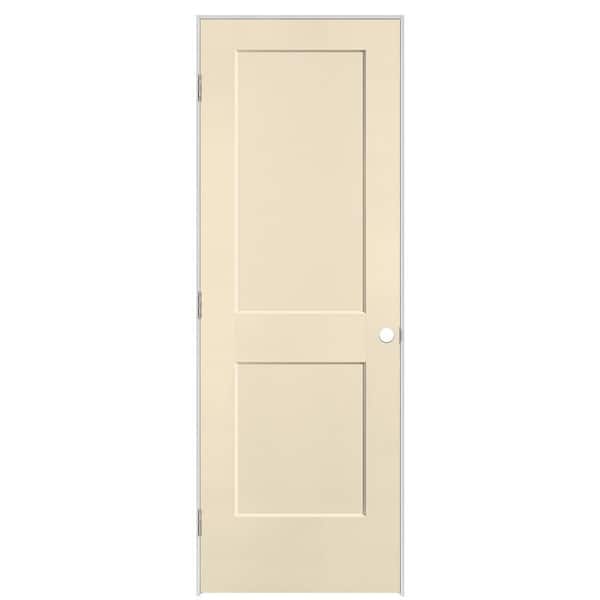 Masonite 28 in. x 80 in. 2-Panel Logan Right-Hand Solid Core Golden Haystack Molded Composite Single Prehung Interior Door