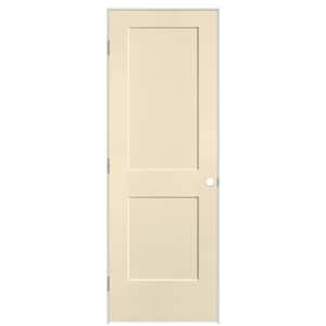 28 in. x 80 in. 2-Panel Logan Right-Hand Hollow Core Golden Haystack Molded Composite Single Prehung Interior Door