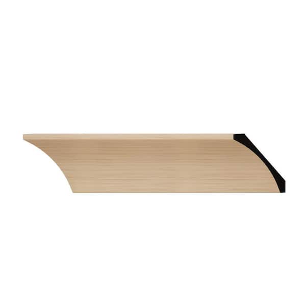 Ekena Millwork WM291 3.5 in. D x 4 in. W x 6 in. L Wood (Alder) Crown Moulding Sample