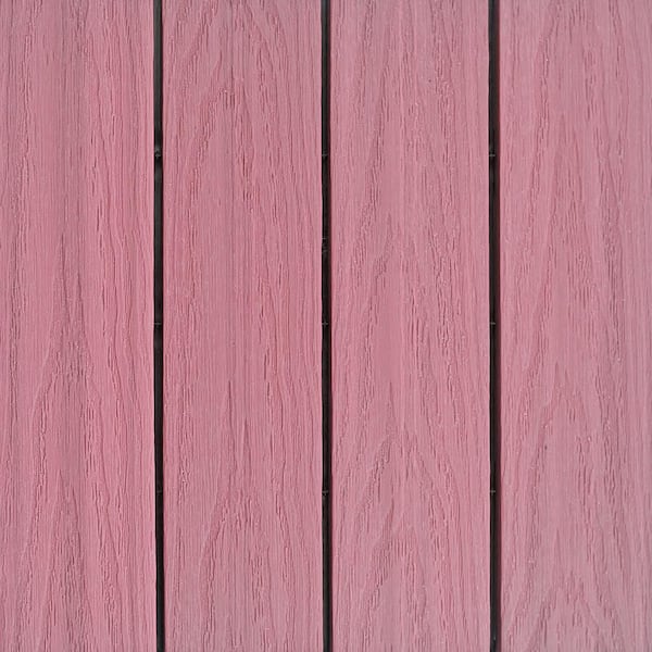 NewTechWood UltraShield Naturale 1 ft. x 1 ft. Quick Deck Outdoor Composite Deck Tile Sample in Seoul Pink