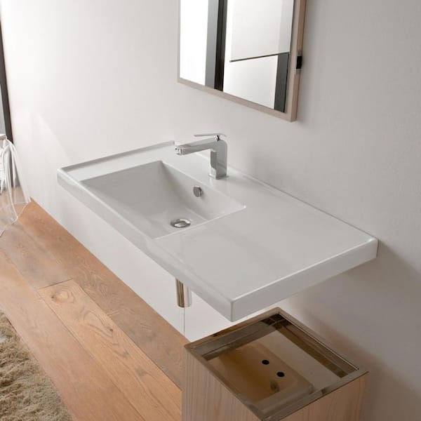 ML Wall Mounted Bathroom Sink in White